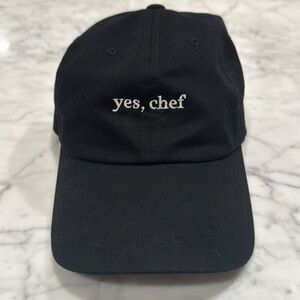 Black 'Yes, Chef' Baseball Cap